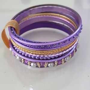 🎉Purple and Gold Bangles
